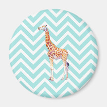 Giraffe en el zigzag chevron.