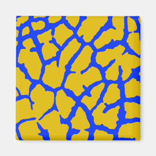 Imán Giraffe Imprimir amarillo azul