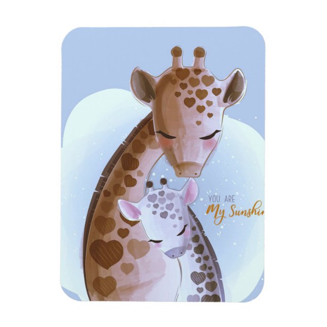 Imán Giraffe Lover Cute Giraffes (Vertical)
