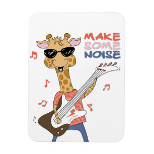 Imán Giraffe Lover Guitarra Giraffe Hacer Algo De Ruido