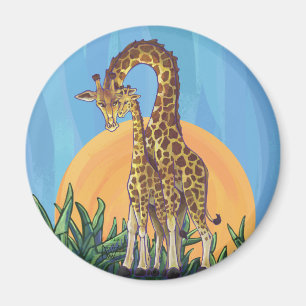 Imán Giraffe Mama y Baby