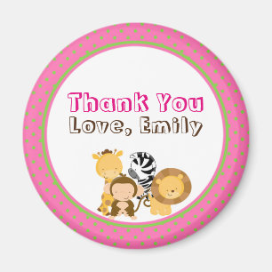 Imán Giraffe Mint Green Hot Pink Gracias Magnet