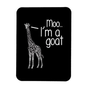 Imán Giraffe Moo Soy una cabra