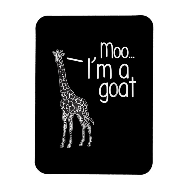 Imán Giraffe Moo Soy una cabra (Vertical)
