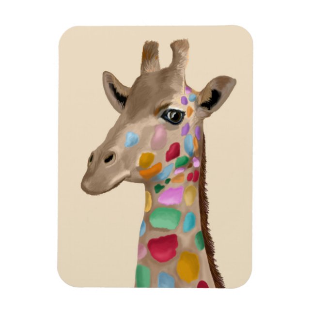 Imán Giraffe multicolor (Vertical)
