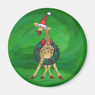 Imán Giraffe Navidades Magnet
