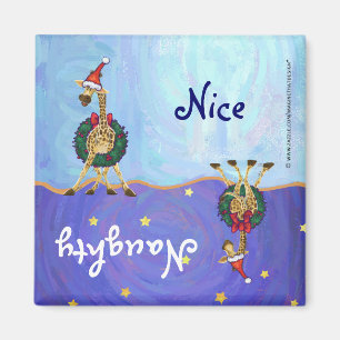 Imán Giraffe Navidades Magnet