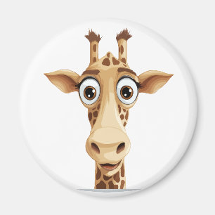 Imán Giraffe Peeking Cute Adorable Gracioso Personaliza