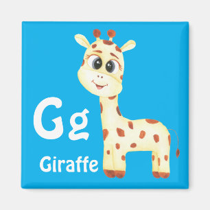 Imán Giraffe personalizar ABC: Letra G - Añadir tu nomb