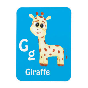 Imán Giraffe personalizar ABC: Letra G - Añadir tu nomb