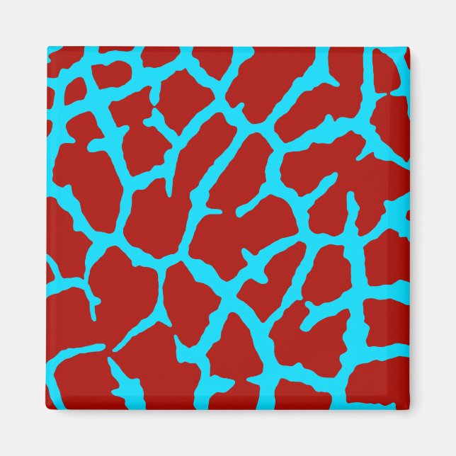 Imán Giraffe Print Red Cyan (Frente)