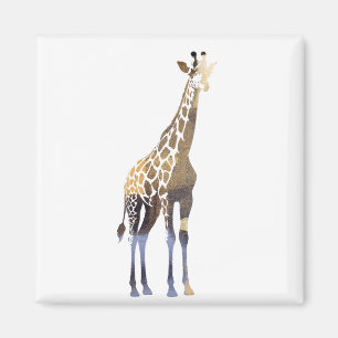 Imán Giraffe Wildlife Nature Ilustracion Silhouette