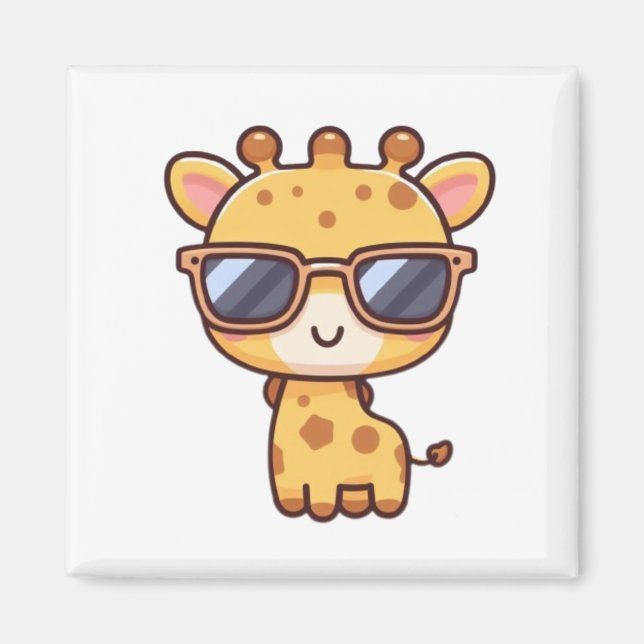 Imán Giraffe with sunglasses (Frente)