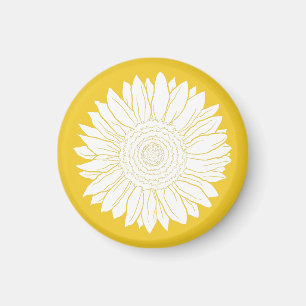 Imán girasol amarillo