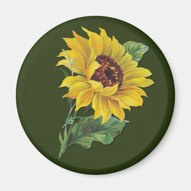 Imán Girasol dorado (Frente)
