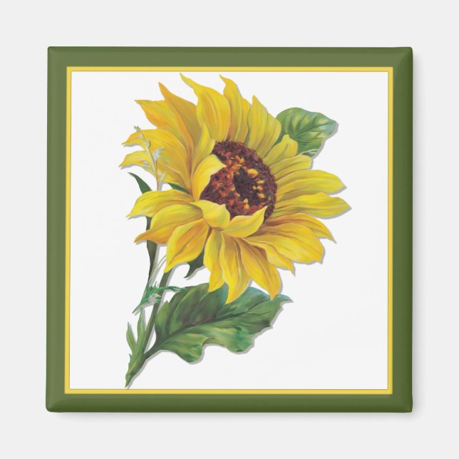 Imán Girasol dorado (Frente)