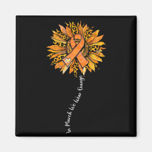 Imán Girasol Naranja Cinta Conciencia de Esclerosis Múl