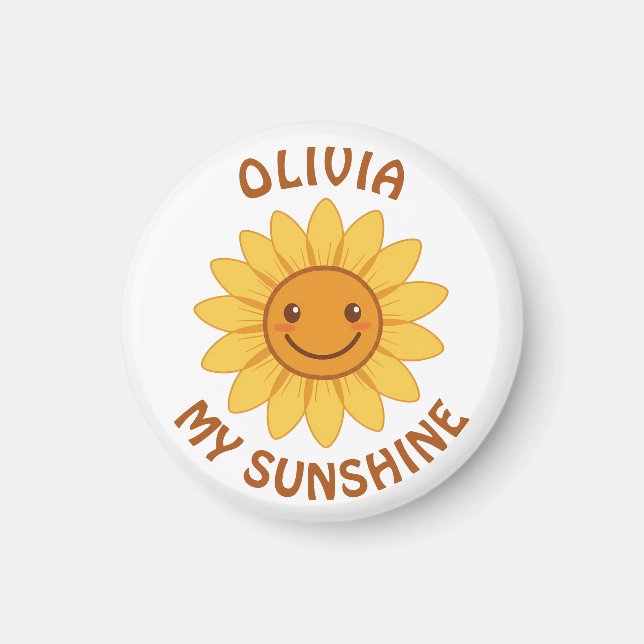 Imán Girasol sonriente alegre "Mi Sol"  (Frente)
