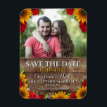 Imán Girasol y Rosas Rústicas Iluminación De Madera Imá<br><div class="desc">Sunflower & Rosas Rustic Wood Lights Photo Magnet. Edita los detalles e inserta tu foto favorita y tu ya hecho!</div>