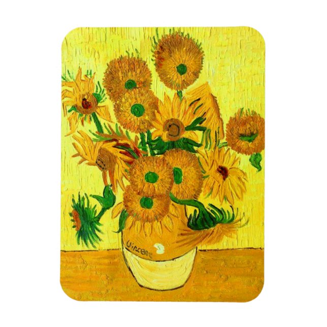 Imán Girasoles de Van Gogh (Vertical)