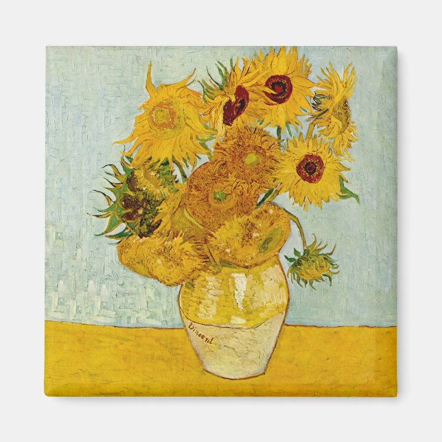 Imán Girasoles de Vincent Van Gogh (Frente)
