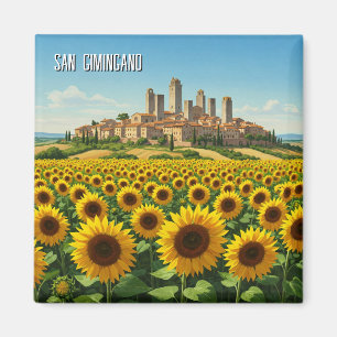 Imán Girasoles en San Gimingano Italia Viajes