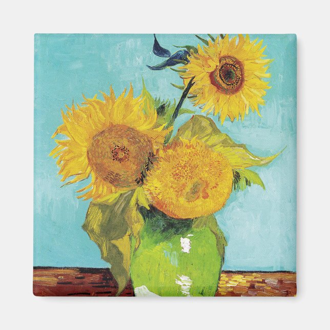 Imán Girasoles Vincent van Gogh  (Frente)