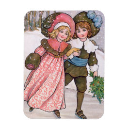 Imán Girl and boy ice skating - Florence Hardy