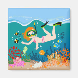 Imán Girl swimmer birthday gift