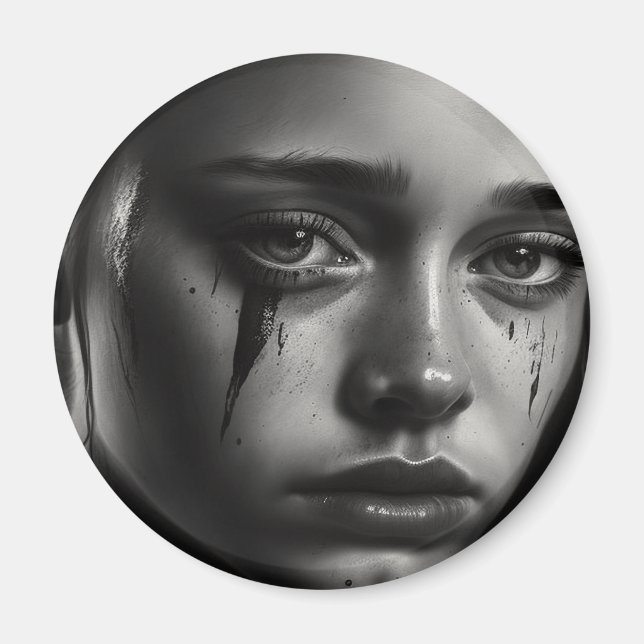 Imán Girl with tears (Frente)