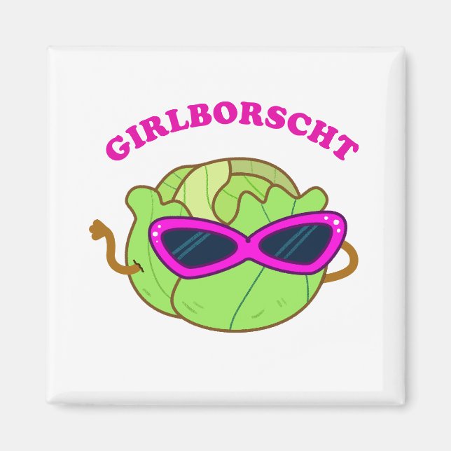 Imán Girlborscht Fabulous Vegetable Pun Magnet (Frente)