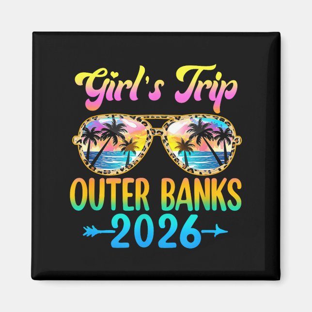 Imán Girl's Trip Outer Banks 2026 Summer Vacation Sungl (Frente)