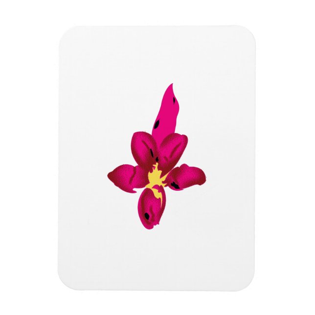 Imán Girly Design, Light Gold, Purplish Red (Vertical)