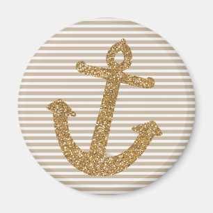 Imán Girly Gold Purpurina Anchor