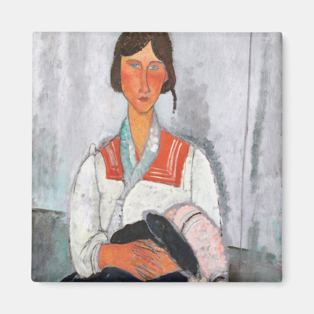 Imán Gitana con bebé, Modigliani (Frente)