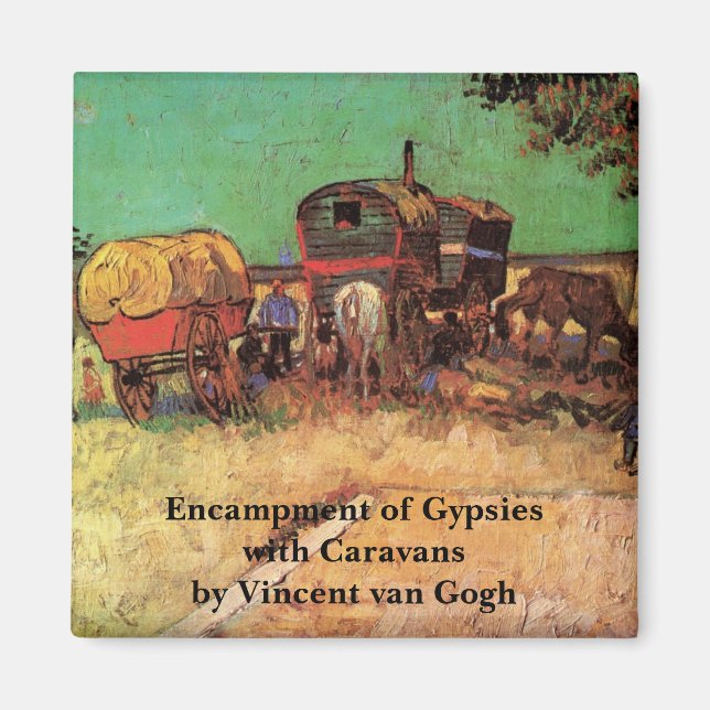 Imán Gitanos con caravanas de Vincent van Gogh (Frente)