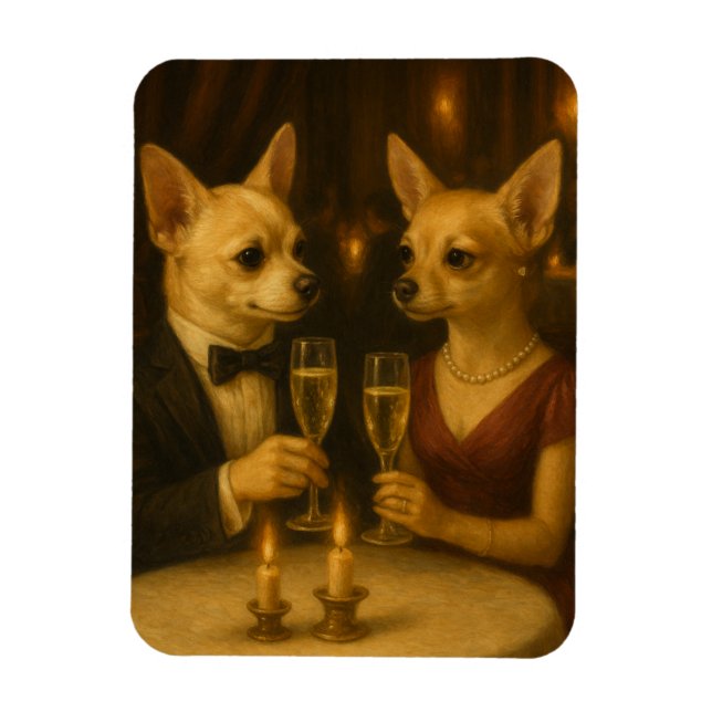 Imán Gizmo’s Romantic Dinner – Champagne & Love (Vertical)