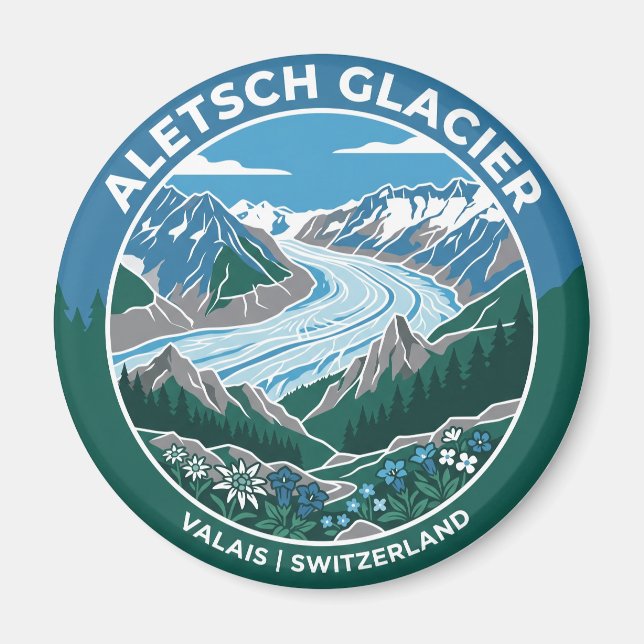 Imán Glaciar Aletsch Suiza (Frente)