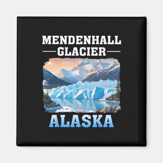 Imán Glaciar Mendenhall Alaska Senderismo Camping Exter (Frente)