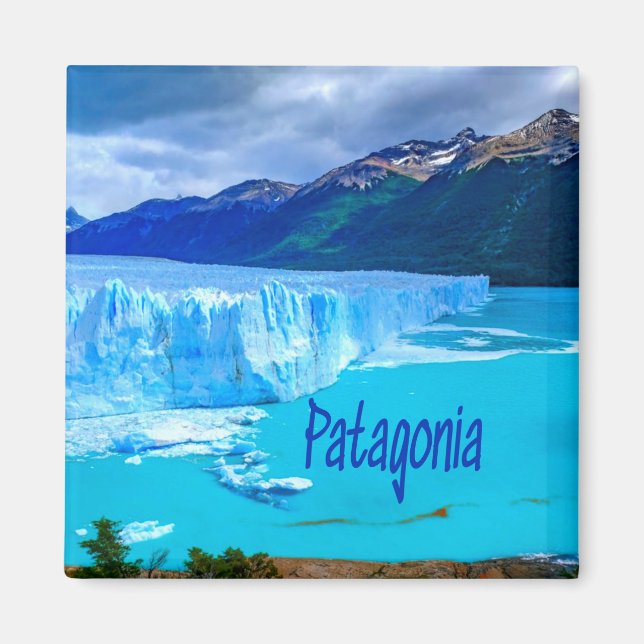 Imán Glaciar y Montañas Patagonia Sudamérica (Frente)