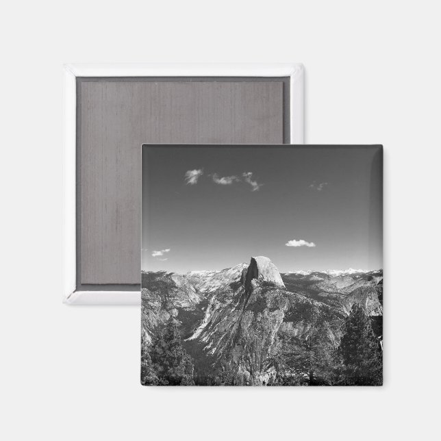Imán Glacier Point Yosemite Fotografía en blanco y negr (Anverso/Reverso)