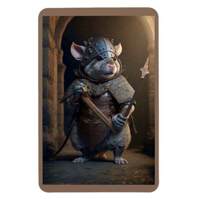 Imán Gladiador medieval Rat Magnet (Vertical)