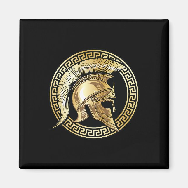 Imán Gladiador Spartan Helmet Gold Sparta (Frente)