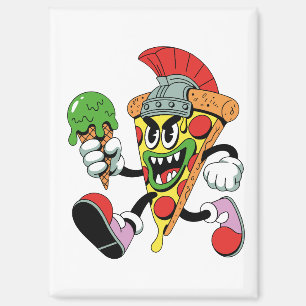 Imán Gladiator Pizza Slice Italiano Brainrot