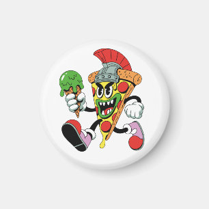 Imán Gladiator Pizza Slice Italiano Brainrot