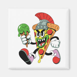Imán Gladiator Pizza Slice Italiano Brainrot
