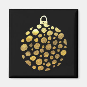 Imán Glam de Navidades baubles de oro