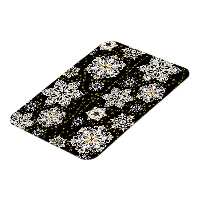 Imán Glam Golden Snowflakes (Lado Izquierdo)