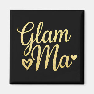Imán Glam Ma Corazón de Oro Mamá Abuela Día de la Madre