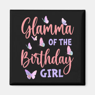 Imán Glamma de la familia de mariposas de la cumpleañer